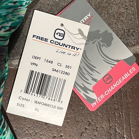 NWT Free Country inter changeables swim suit top Sz XL tankini - Picture 2 of 9